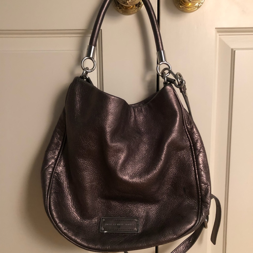 Marc Jacobs dark silver tote